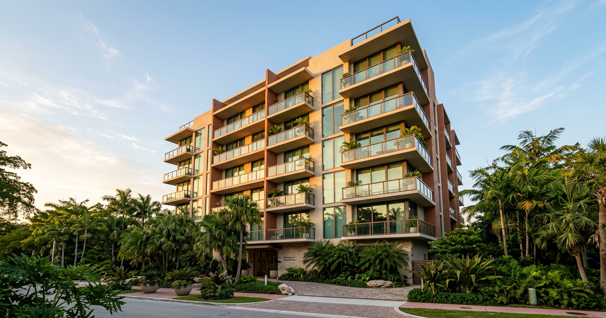 Mid-rise condo building in Coconut Grove Miami subject to Florida's new condo due diligence and safety inspection